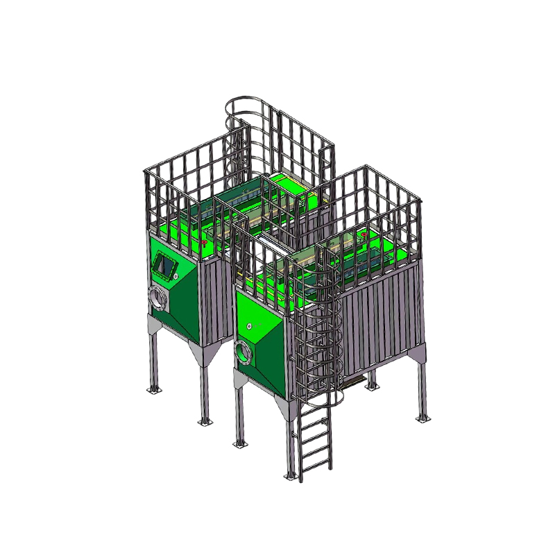 Scatola di adsorbimento a carbone attivo in acciaio al carbonio con caricamento dall'alto e dal lato inferiore